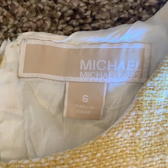 Michael Kors Tweed Yellow Dress.  Size 6. - Picture 2 of 2